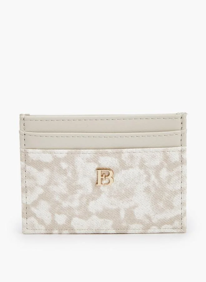 Textured Card Holder With Monogram Detail